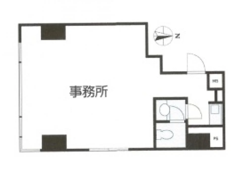 グローリア宮益坂ビル 3 フロア図面 1
