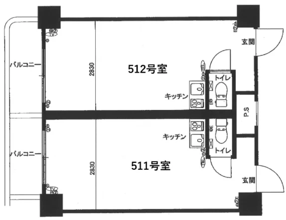 笹塚総栄ビル(笹塚総榮ビル)(S・Sビル) 5 フロア図面 11