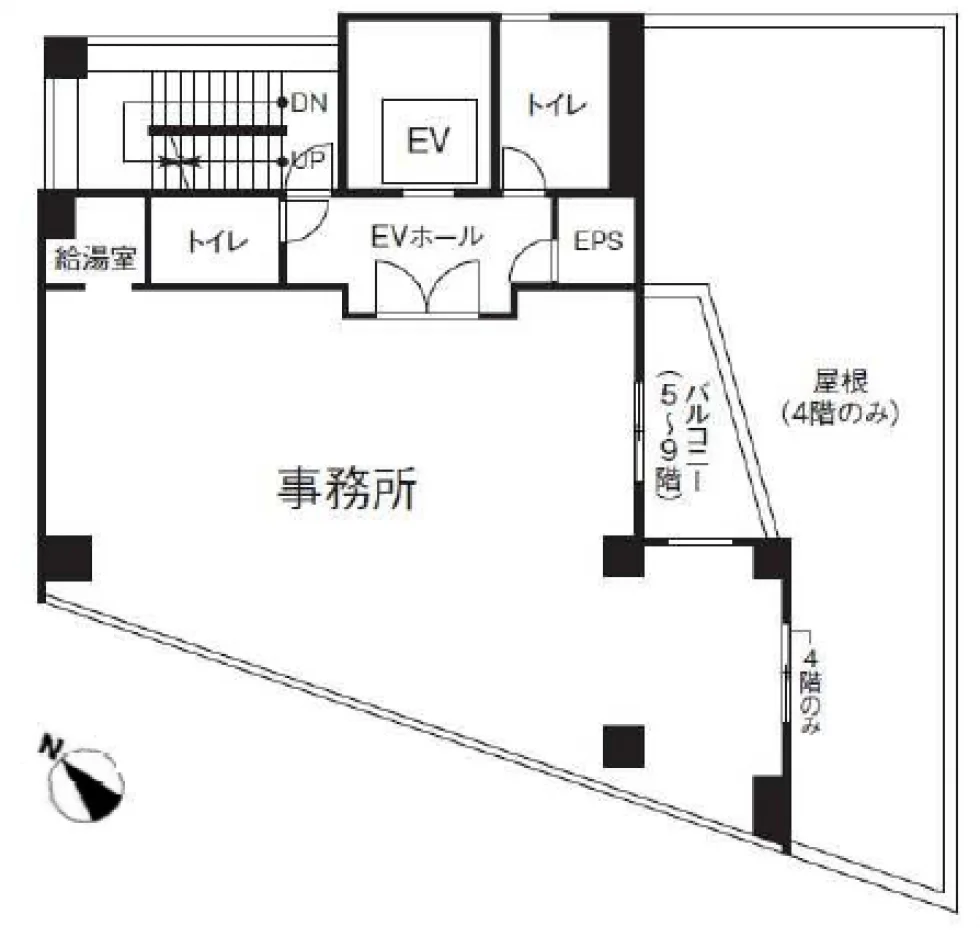 北参道サンイーストテラス(北参道SUN EAST TERRACE) 9 フロア図面 9