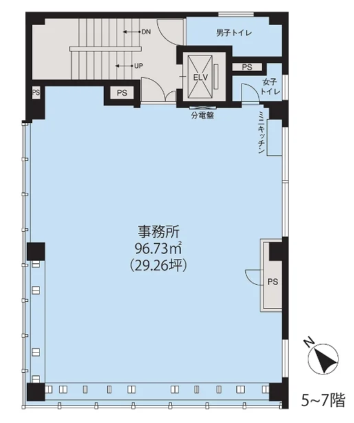 渋谷アサヒビル 5 フロア図面 1
