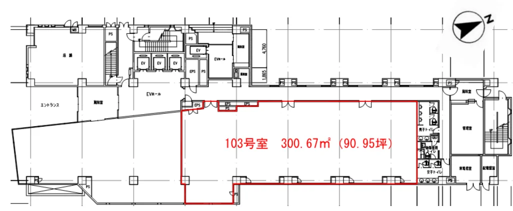 西新宿大京ビル 1 フロア図面 4