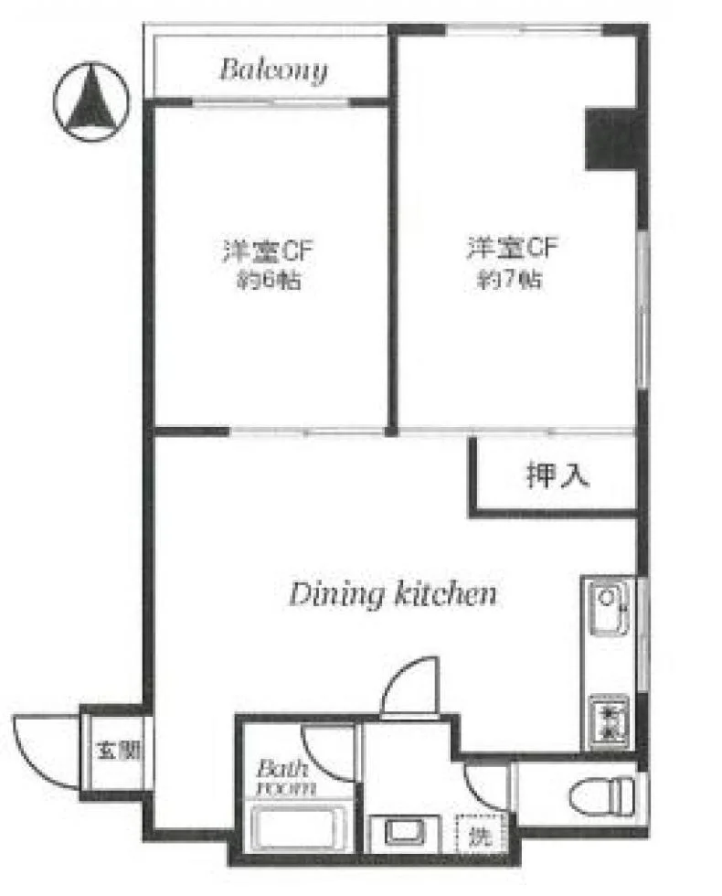 成子坂ハイツ 5 フロア図面 7