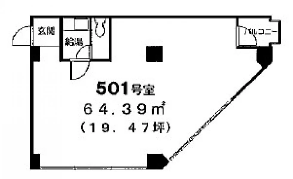 賀川ビル 5 フロア図面 3