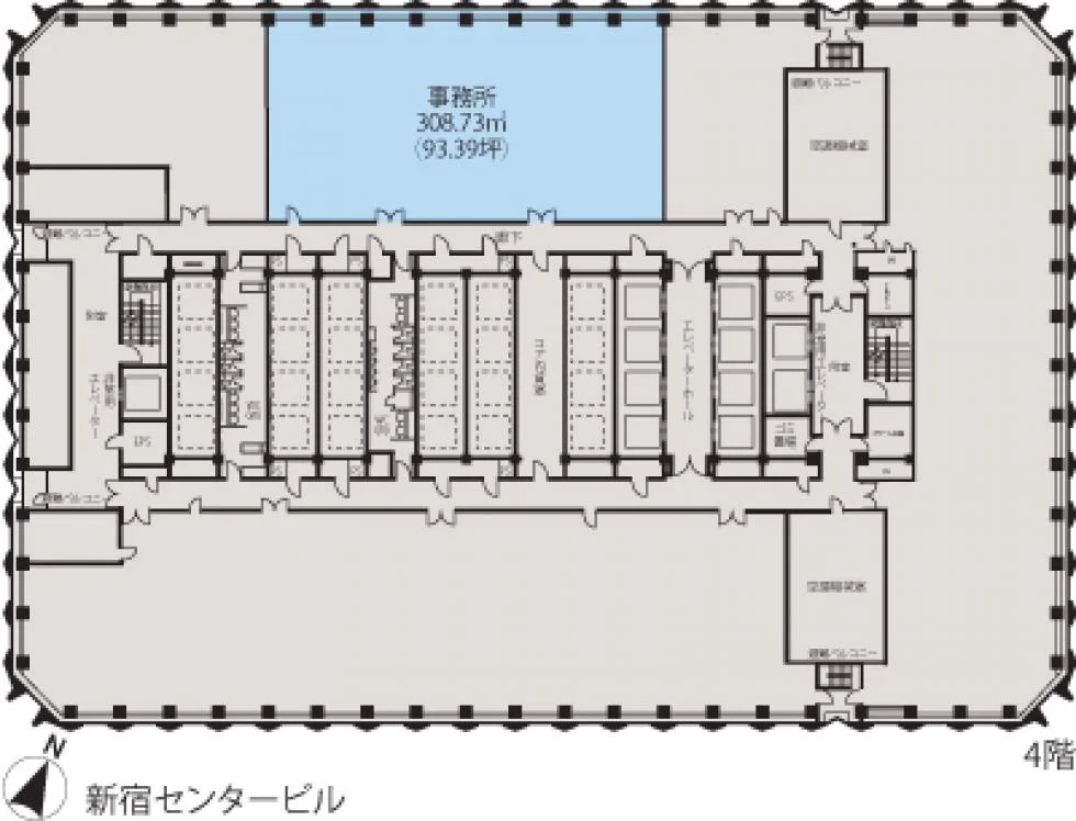 新宿センタービル 4 フロア図面 10