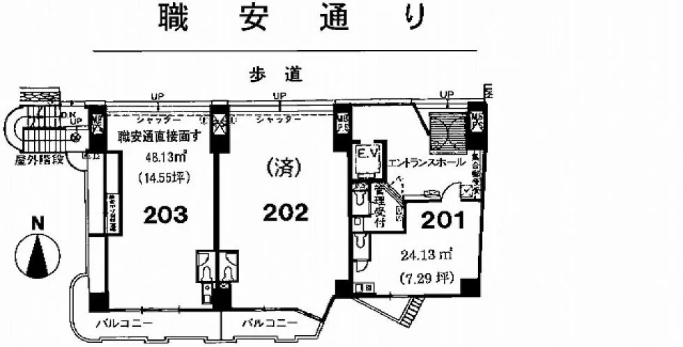 リレント新宿ビル 2 フロア図面 5