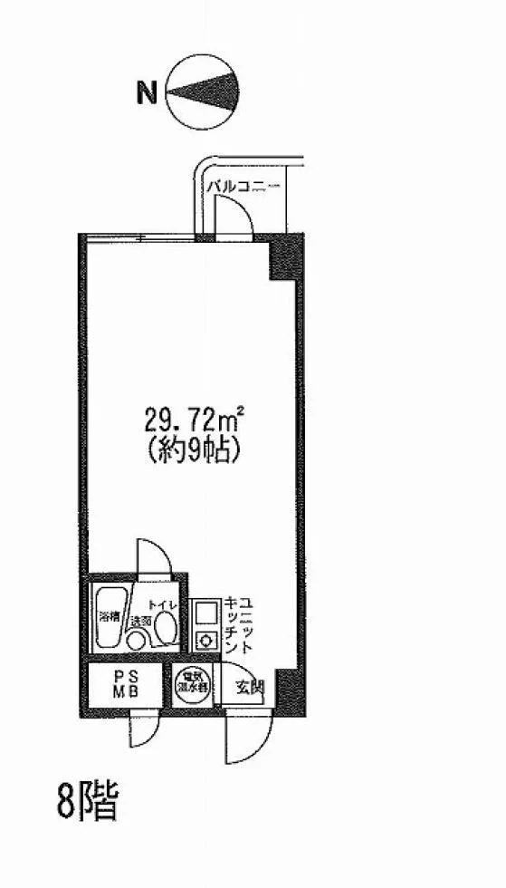 新宿ダイカンプラザ756 8 フロア図面 1