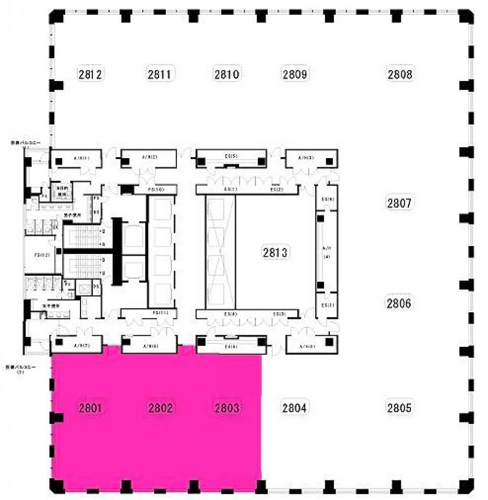 新宿フロントタワー 28 フロア図面 9