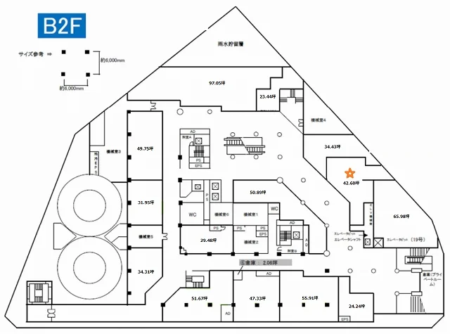 新宿エルタワー B2 フロア図面 6