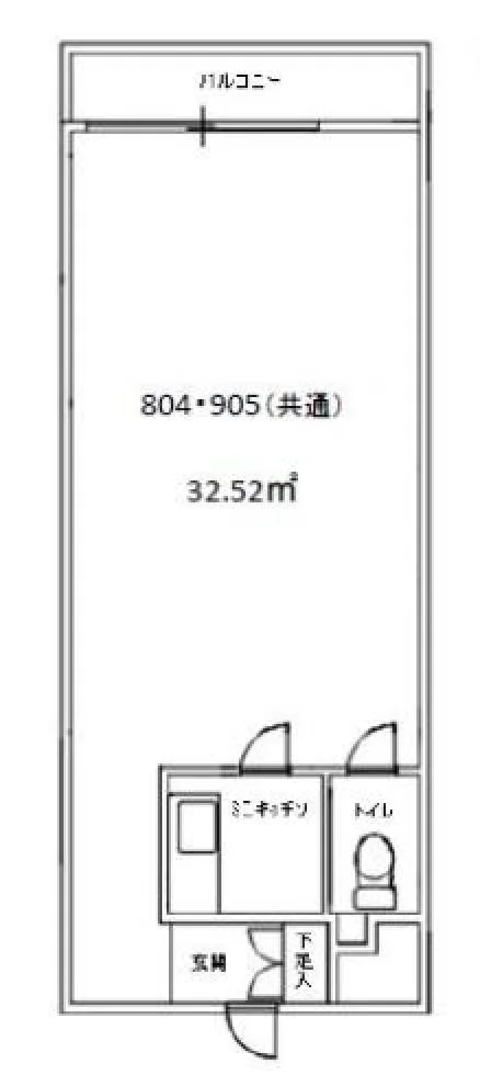 YKB新宿御苑ビル 9 フロア図面 1