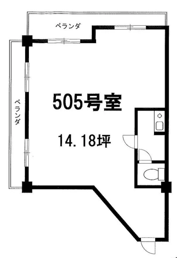 大輝ビル 5 フロア図面 1