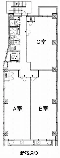 ナリコマHD新宿ビル 7 フロア図面 8