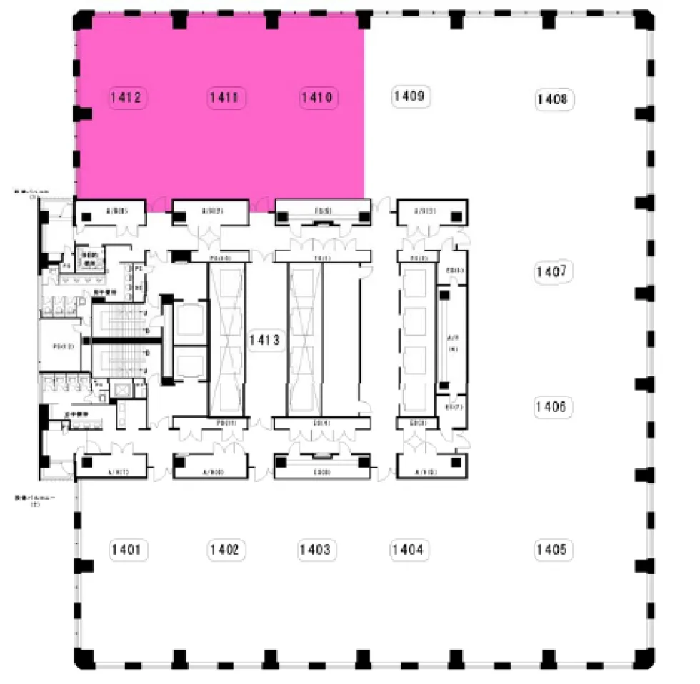 新宿フロントタワー 14 フロア図面 9
