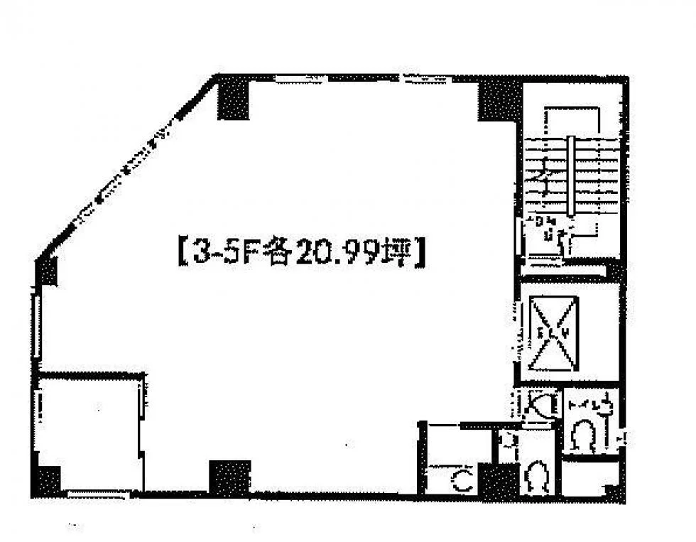第13大鉄ビル(新宿御苑197ビル) 3 フロア図面 6