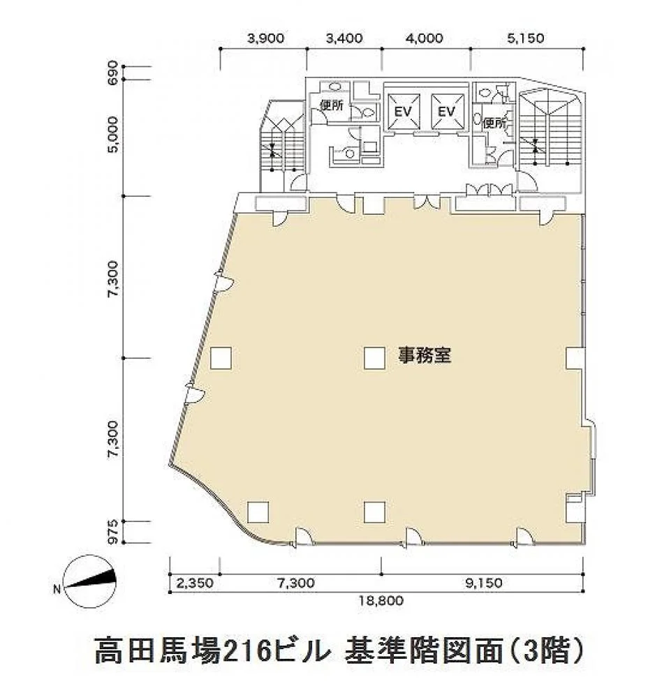 高田馬場216ビル 4 フロア図面 11