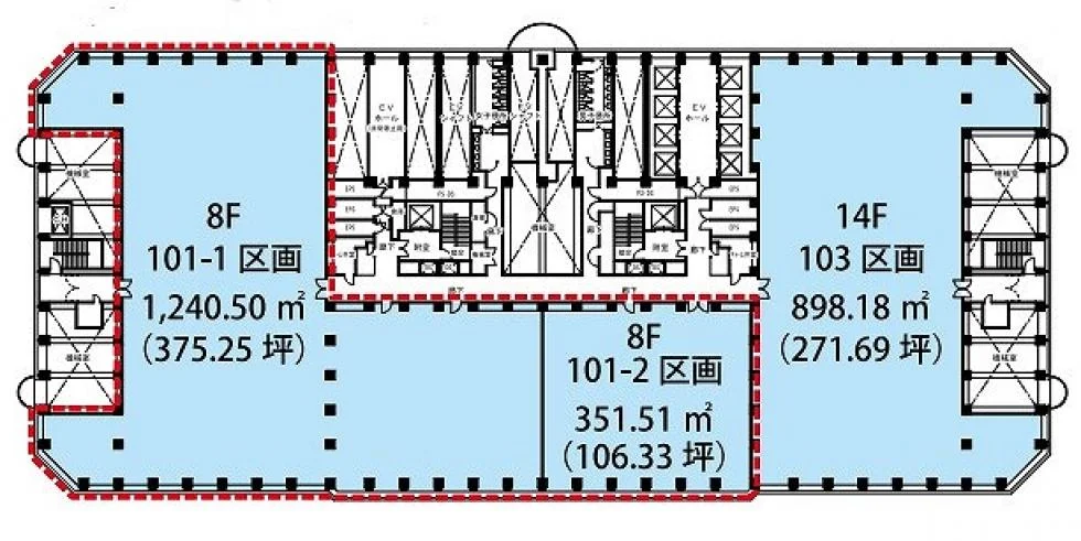 新宿アイランドタワー 8 フロア図面 8