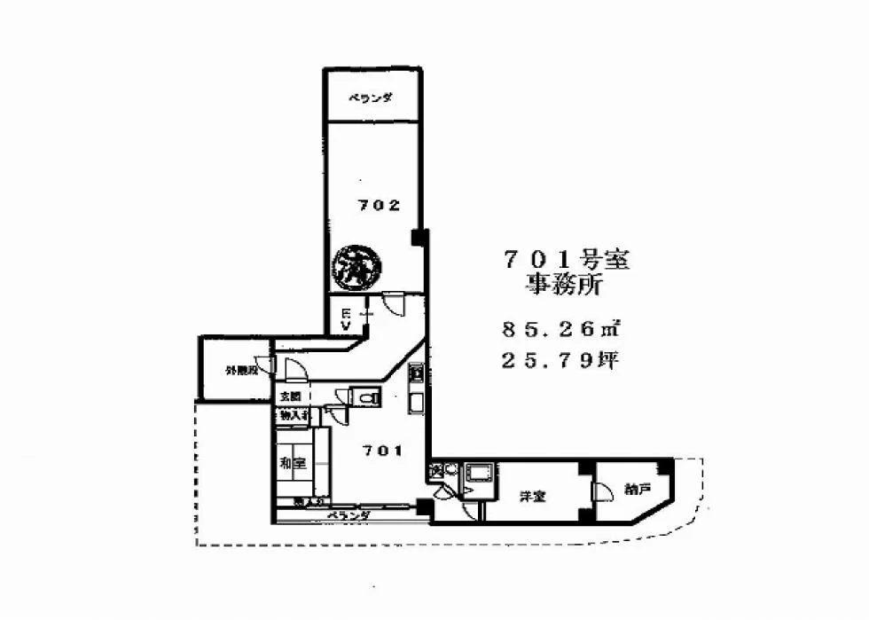 CASA VERDE 新宿2丁目(カーサ・ヴェルデ)(カーサヴェルデ) 7 フロア図面 7