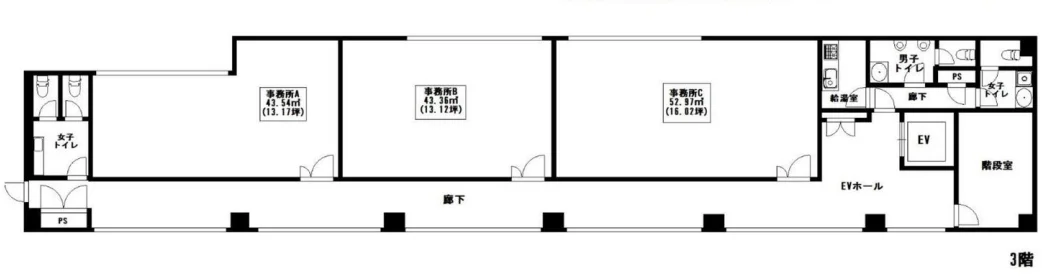 AOIビル 3 フロア図面 1