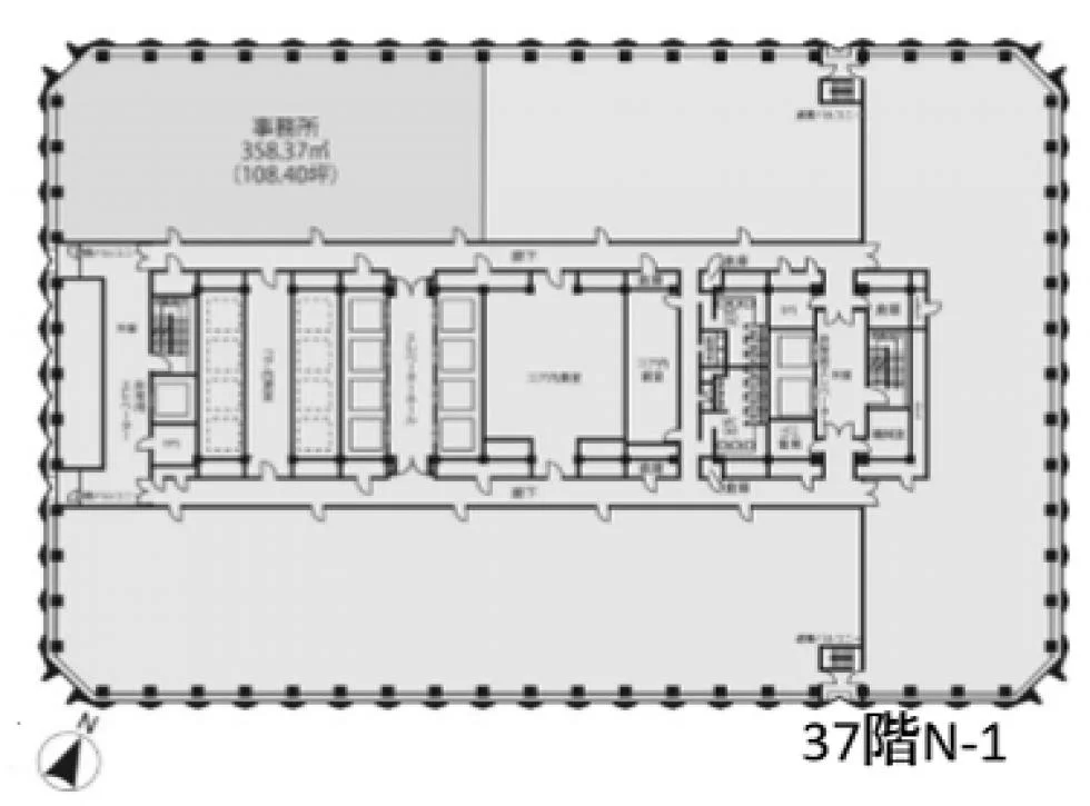 新宿センタービル 37 フロア図面 10