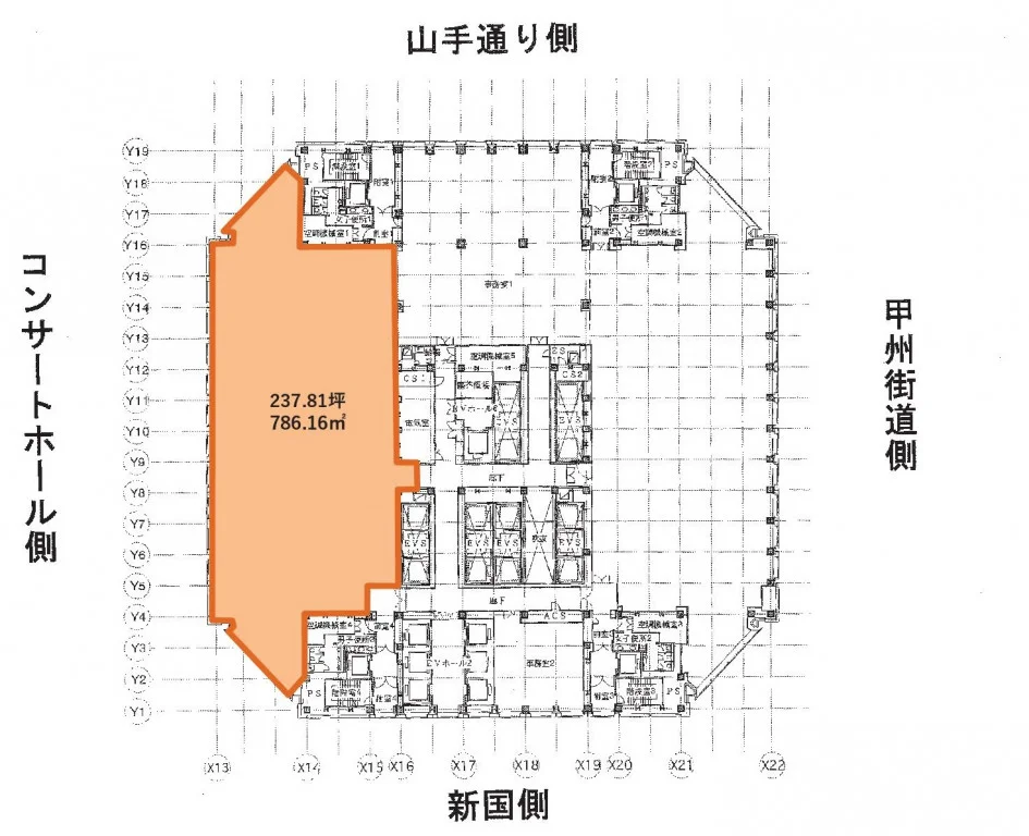 東京オペラシティ(オフィス) 22 フロア図面 1