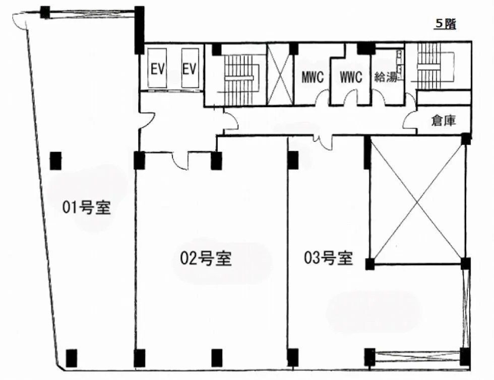 新宿ロイヤルビル 5 フロア図面 5