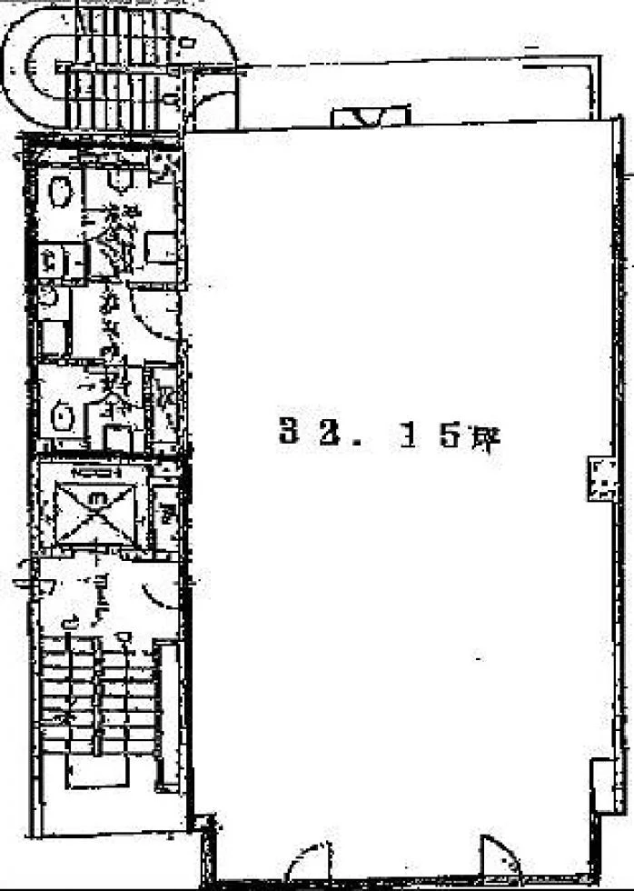 西川ビル 3 フロア図面 1