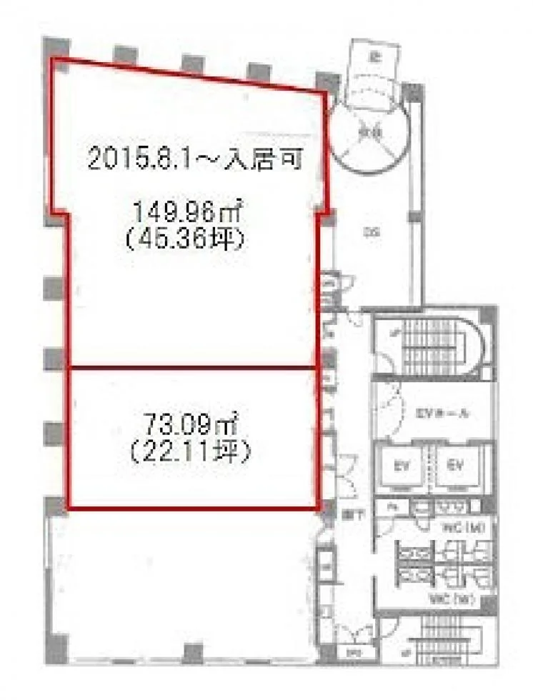 JEI両国ビル 2 フロア図面 1
