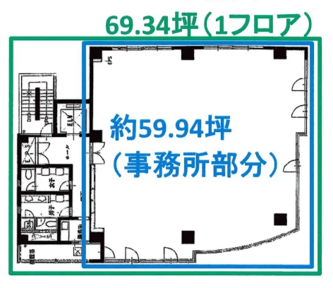JU KINSHICHO NORTH TOWERビル 4 フロア図面 1
