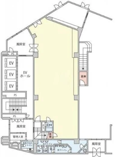上野広小路会館本館ビル 1 フロア図面 1