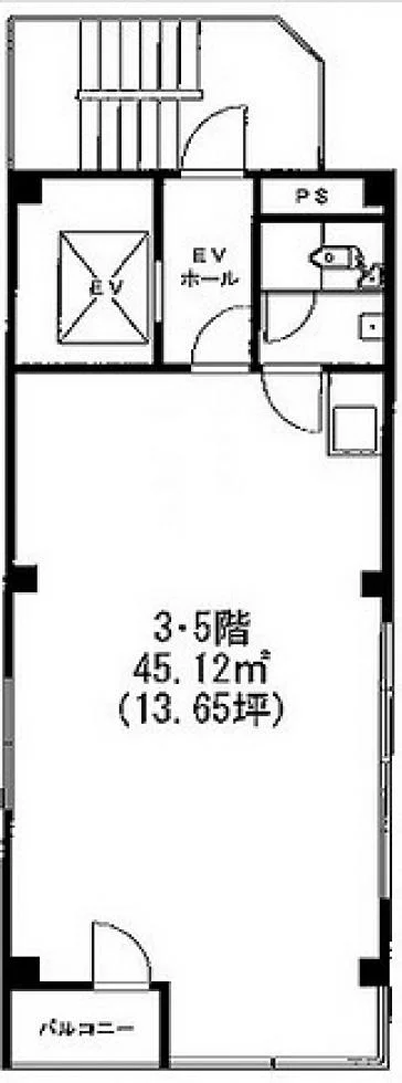 村崎ビル 2 フロア図面 1