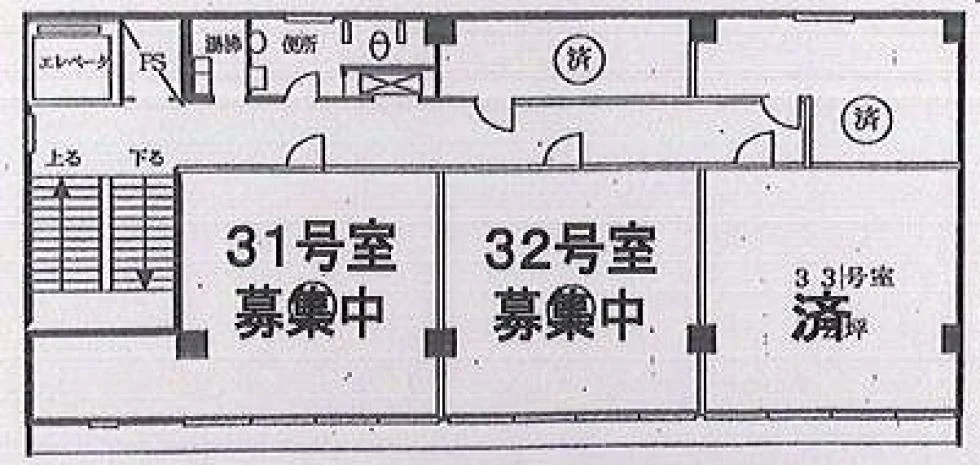 東宝工芸ビル 3 フロア図面 1