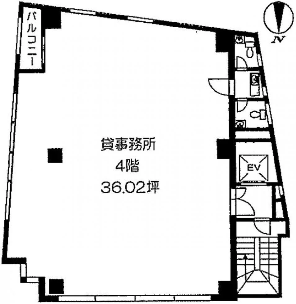 蔵前イセキビル 4 フロア図面 1