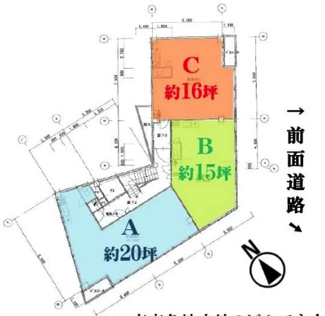 玉川ビル 3 フロア図面 1