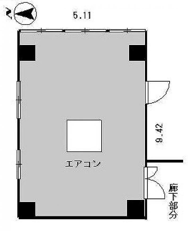 花川戸ビル 4 フロア図面 1