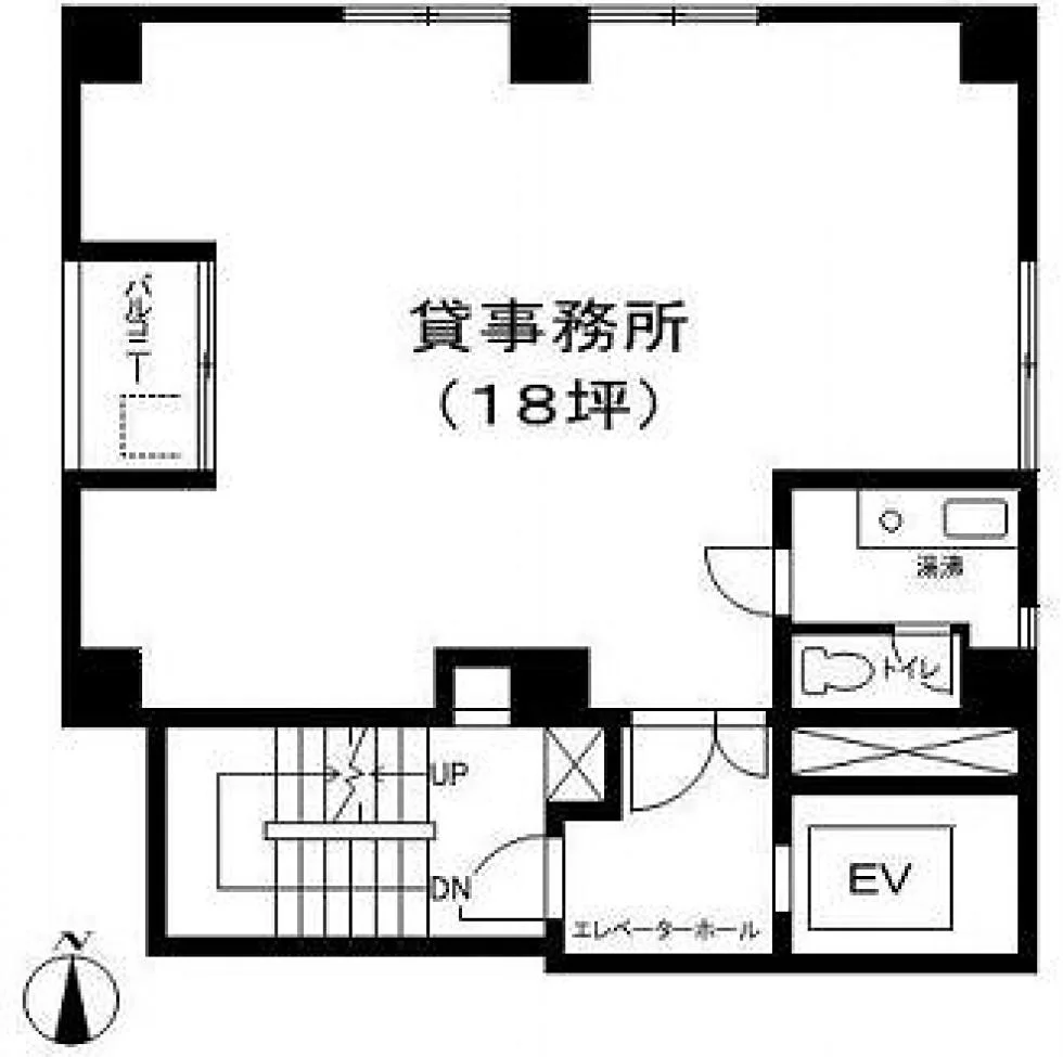 赤木屋ビル 3 フロア図面 1