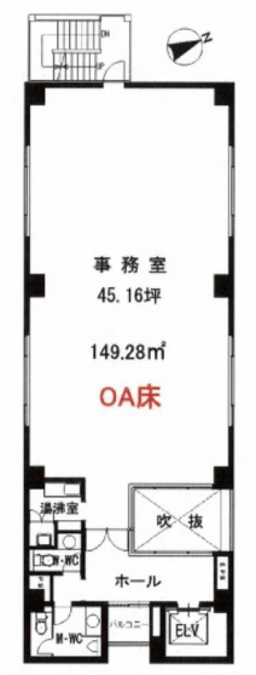 蔵前ミハマビル 3 フロア図面 1