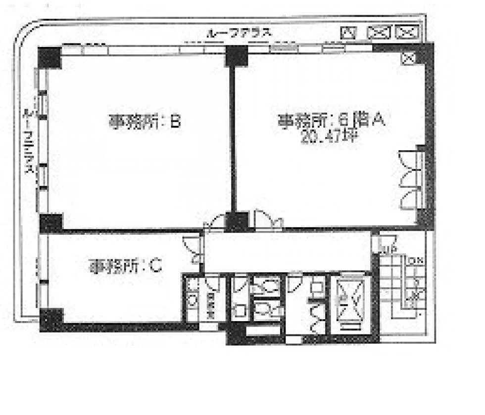 東京ミシン会館ビル 6 フロア図面 1