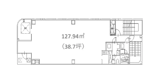 キスワイヤ御徒町ビル 3 フロア図面 1