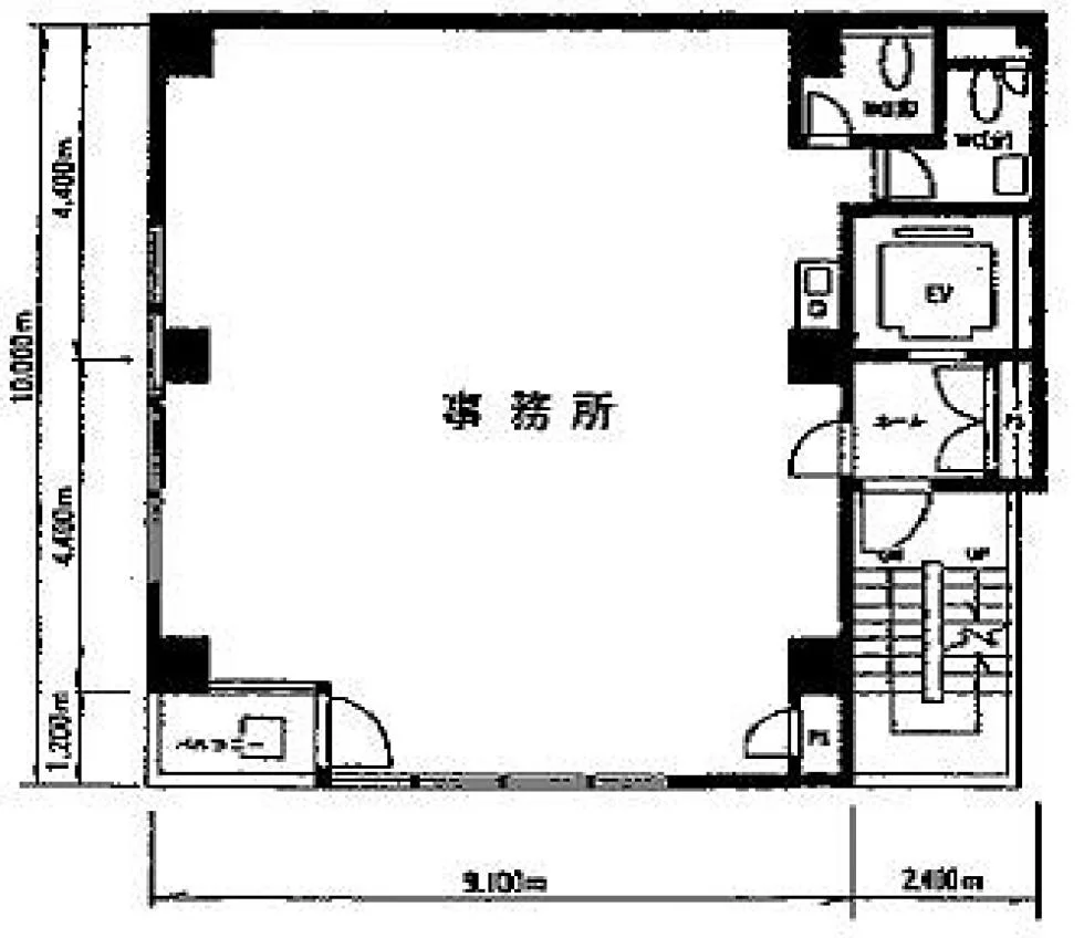 上野パークビル 8 フロア図面 1