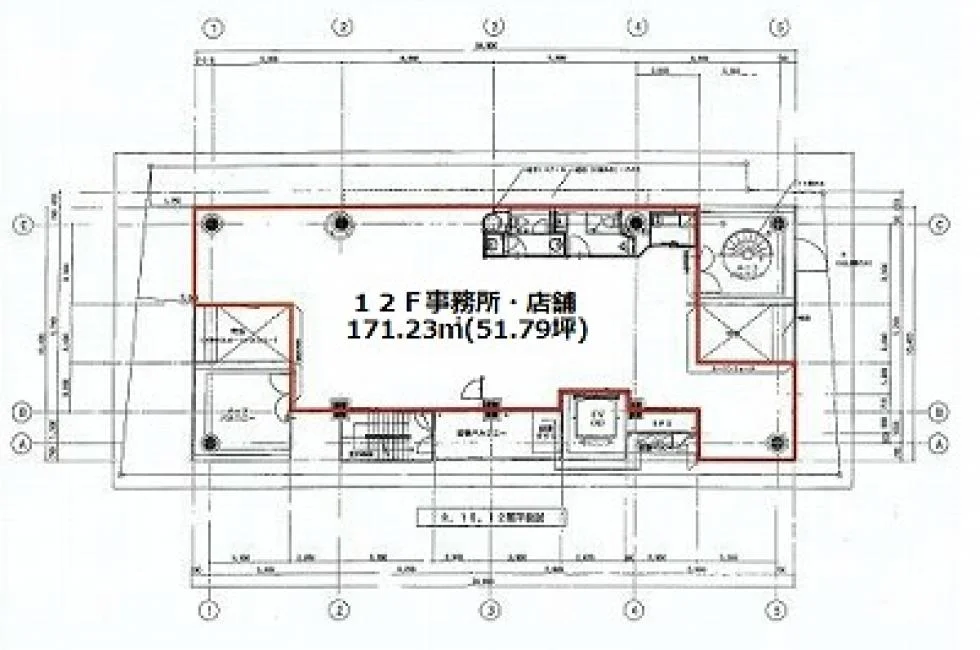ヒューリック上野の森ビル 12 フロア図面 1