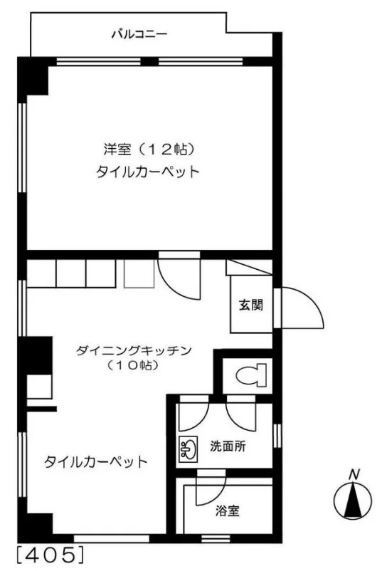 池之端ヒロ・ハイツ 4 フロア図面 1