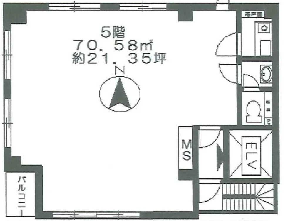 三筋クレストビル 5 フロア図面 1