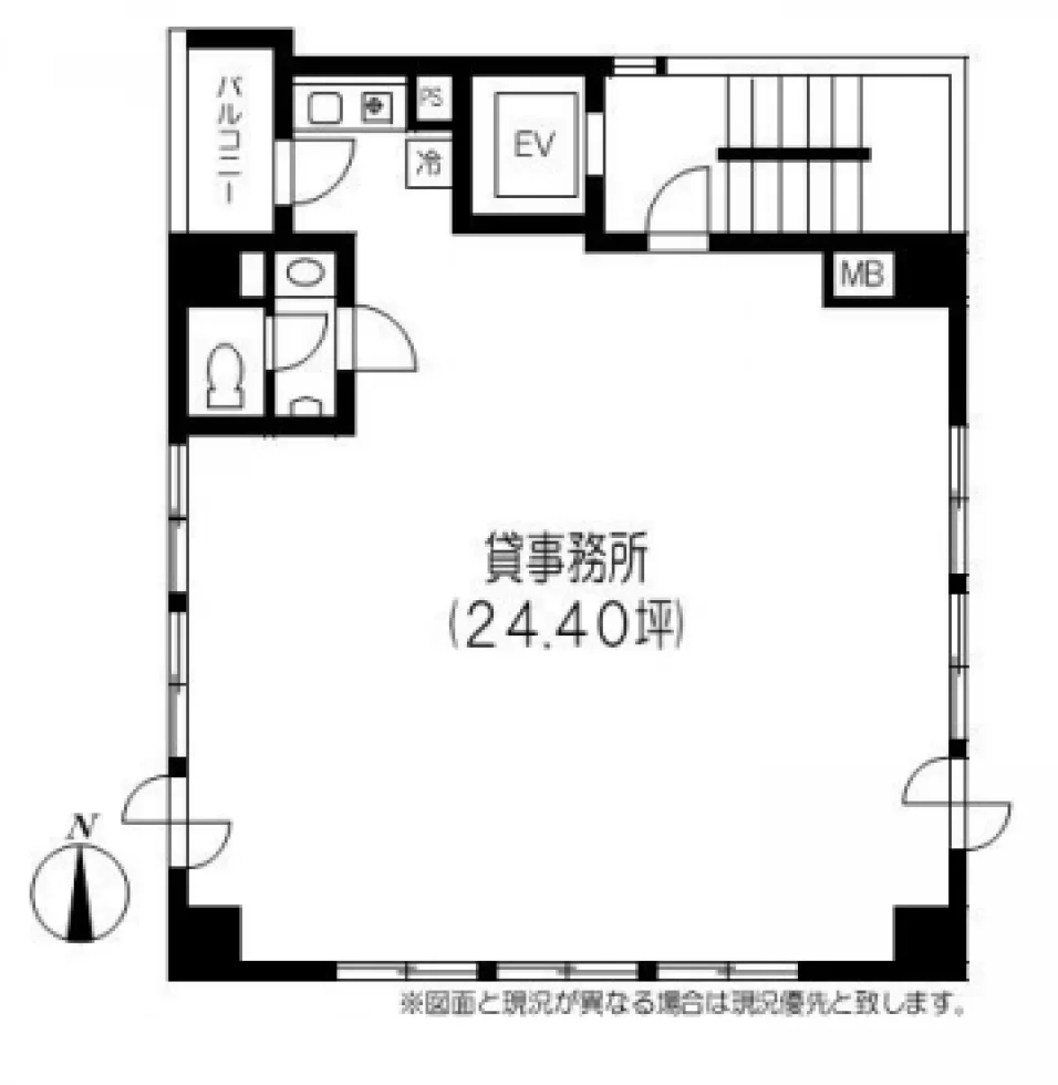 品田ビル 3 フロア図面 1