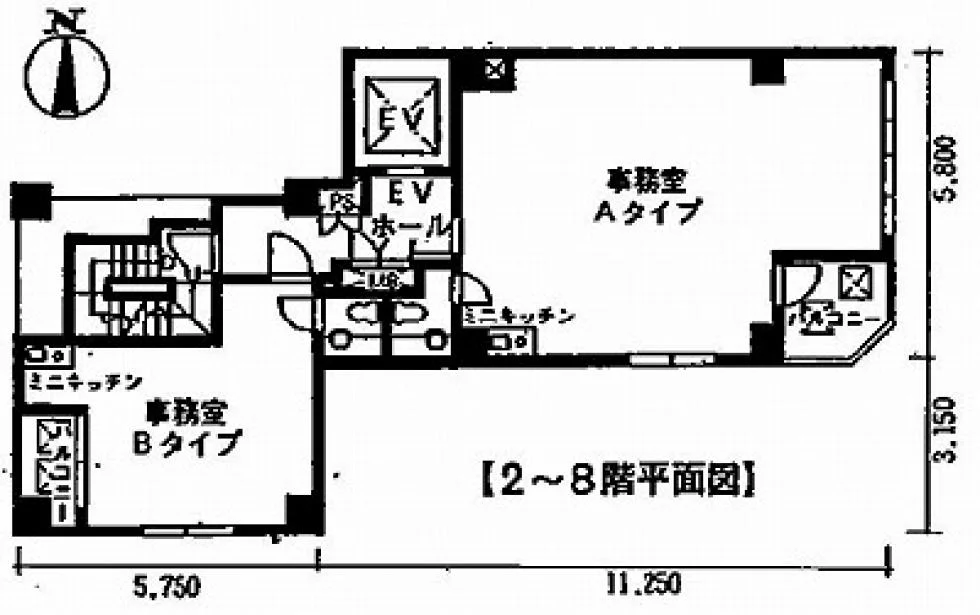 蔵前ATビル 3 フロア図面 1
