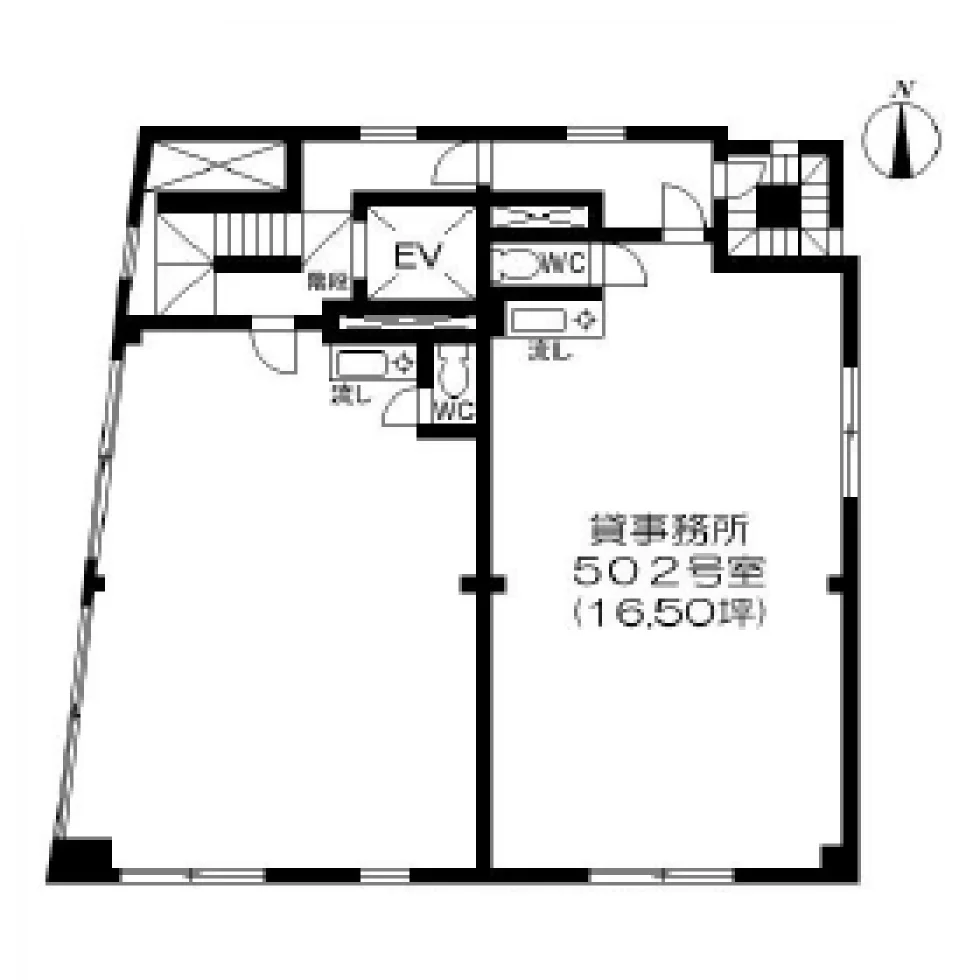 サスガ第2ビル 5 フロア図面 1