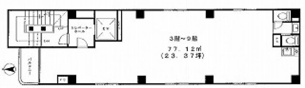 上野Mビル 6 フロア図面 1