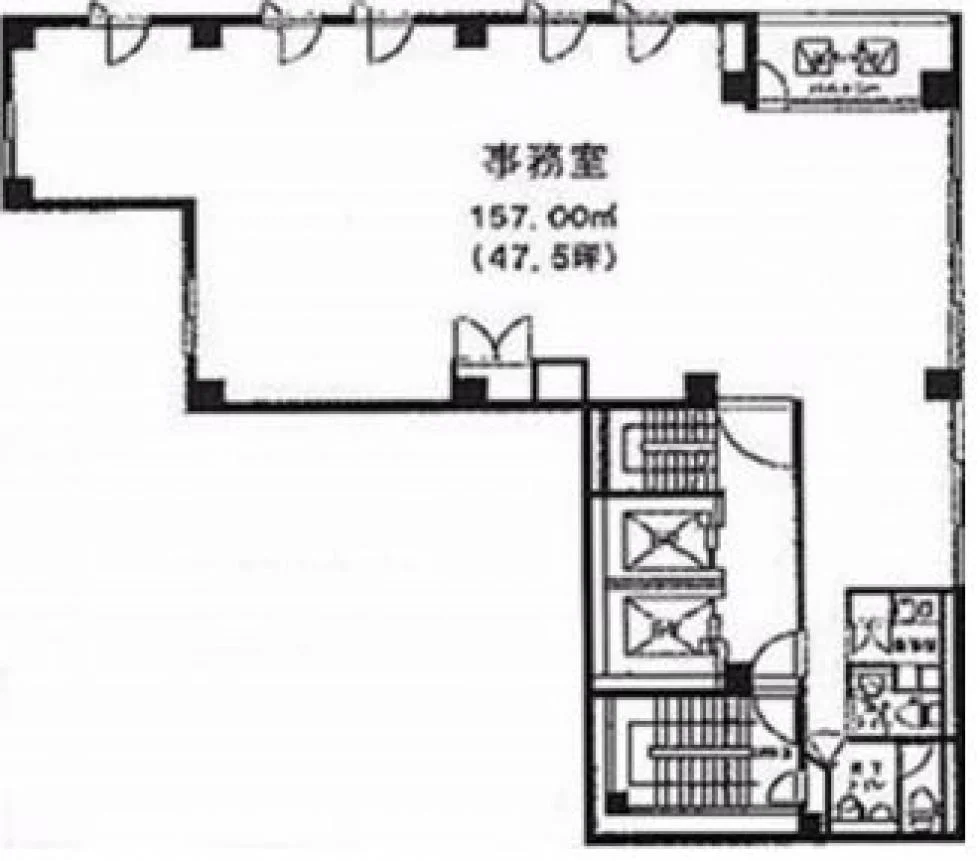 T&T御徒町ビル 3 フロア図面 1