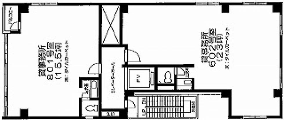 日進ビル 6 フロア図面 1