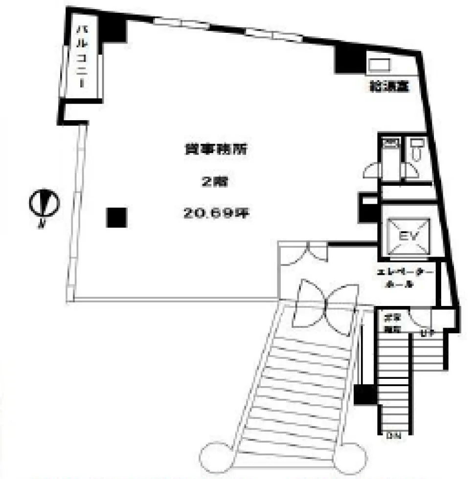 蔵前イセキビル 2 フロア図面 1