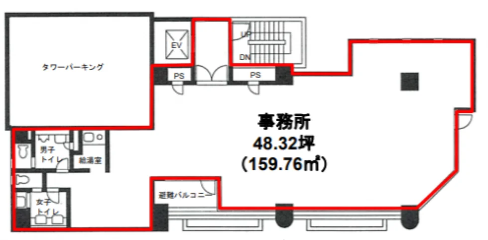 安藤ビル 2 フロア図面 1