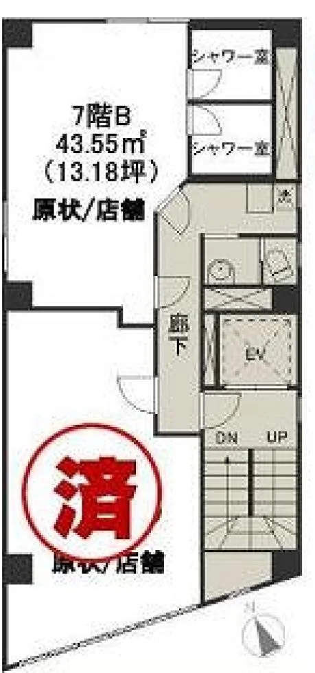 GE上野駅前ビル 7 フロア図面 1